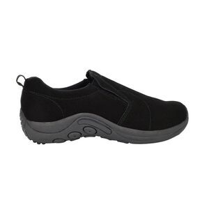 PDQ Kids Unisex Real Suede Ryno Slip-On Casual Trainers / Black